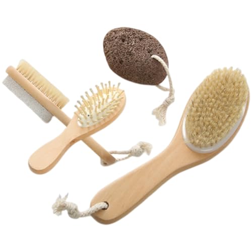 jojofuny Deep Cleaning Exfoliating Body Bath Brush Set with Dual-Sided