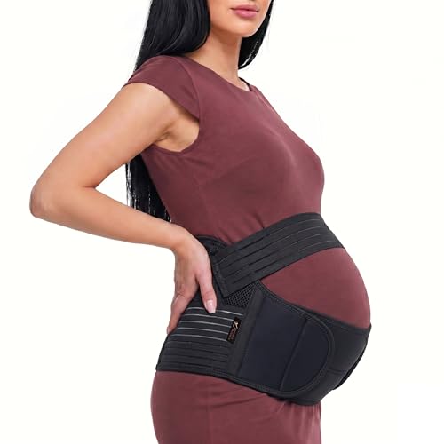 Sports Medica Maternity Belly Band for Pregnant Women - Pelvic Support Belt for Pregnancy - Adjustable Breathable Pregnancy Belly Band - Maternity Belt Support