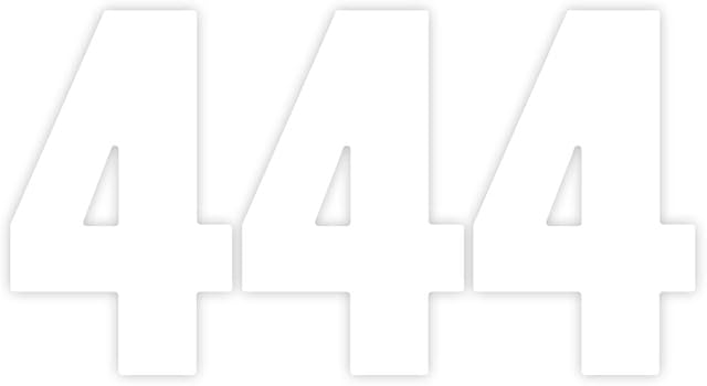 Pack of 3 Plain Bin Numbers for Wheelie Bins 4 Waterproof (17 cm) Number - 4 Bin Numbers for Wheelie Bins Large Self Adhesive Bin Sticker for Bin and More Packwith®