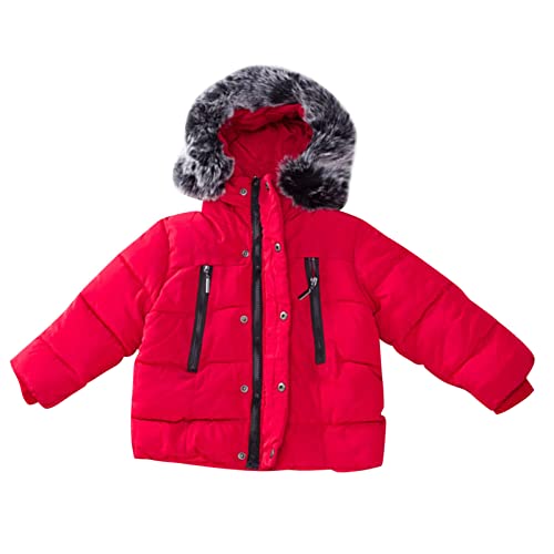EnJoCho Toddler Baby Girls Boys Winter Coats Thicken Collar Hoodie Down Jacket Windproof Snowsuit