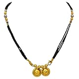 Jewar Gold Plated South Indian Mangalsutra Pendant 24 Inch Crystal Chain Original Handmade...