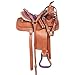 Manaal Enterprises Cuero de alta calidad Western Barrel Racing para silla de montar de caballo para adultos, cabeza de cuero a juego, cuello de pecho, tamaño de riendas de 14 a 18 pulgadas
