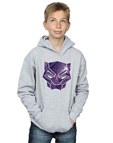 Marvel Boys Avengers Infinity War Black Panther Geometric Hoodie Sport Grey 9-11 Years