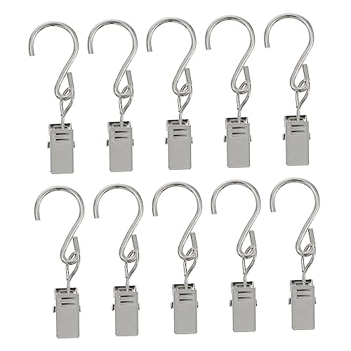 Ciieeo 50pcs Sturdy Curtain Clips Curtain Hook Clamps for Hanging for Festival Displays String Lights and Banners for Home and Events