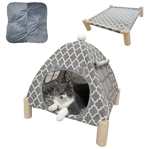 Cama de barraca para cães/gatos, casa de tenda para animais de estimação, cama de rede para gatos, b
