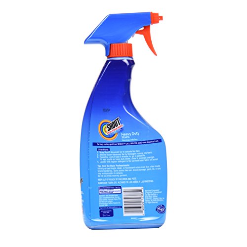Image of Shout Advanced Laundry Stain Remover Gel for Clothes Laundry, Breaks Down Stubborn, Dried-in, and Tough Stains, 22oz Spray, Pack of 6 (Packaging May Vary)