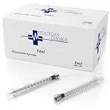 1mL Luer Lock Syringe, Sterile, Individually Wrapped, No Needle (Box of 100)