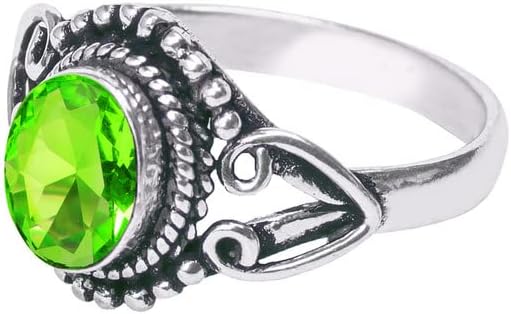 Miniatura 33 de Gemstone Ring, Silver Ring, Silver Overlay Handmade Ring, Bohemian Jewelry, Silver Ring For Women Girls All Size US, Anniversary Gift, Gift For Her