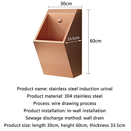 NOALED Universelles Auswasch-Urinal zur Wandmontage, Edelstahl-Urinal-Trichter, berührungsloses Auswasch-Urinal, vertieft den Boden, WC-Badezimmer-Zubehör mit Automatik – Bild 8
