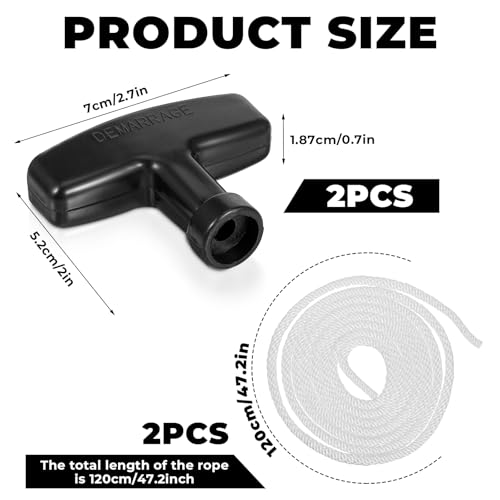 Lawn Mower Pull Cord - Product Size