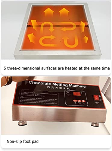 Máquina Comercial De Têmpera De Chocolate Aquecedor De Ar Potes Para Derreter Chocolate Controle Dig
