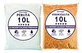 sustrato huerto verdecora 【Para todo tipo de cultivos】 Incorporadas en sustratos aumentan la capacidad de retención de agua y minerales gracias al PH neutro que contienen. Usar perlita y vermiculita conjuntamente favorece la salud y crecimiento de los cultivos