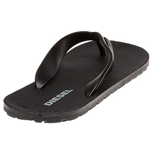 diesel splish flip flops black