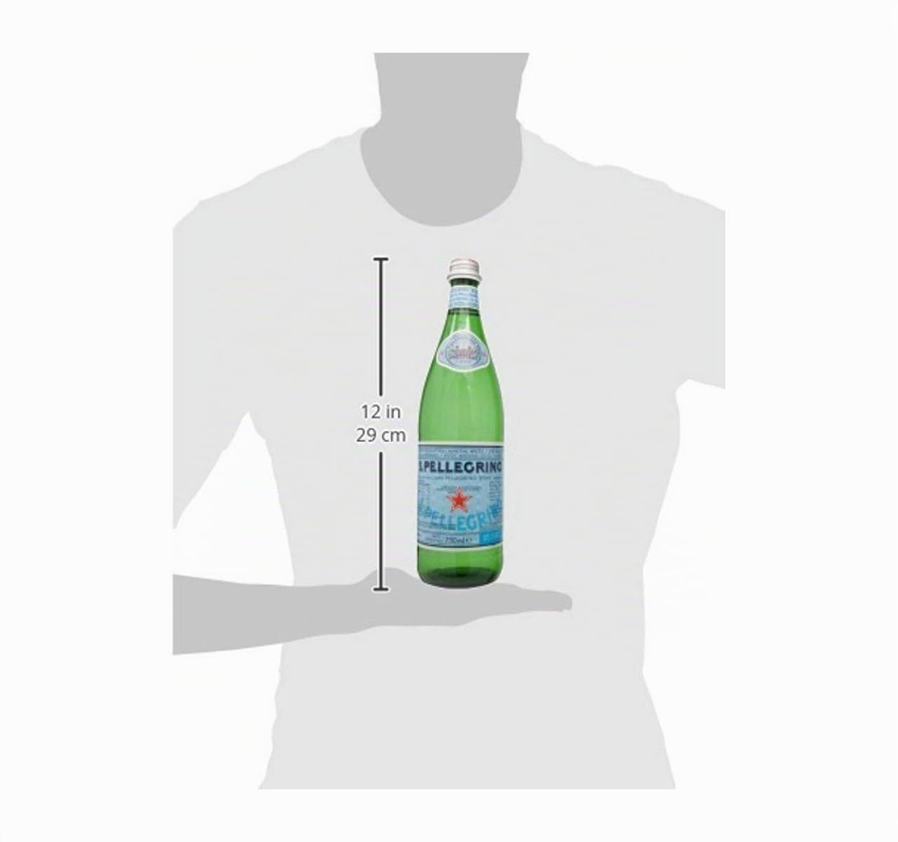 San Pellegrino - Vaso de agua mineral natural brillante, 12 x 750 ml