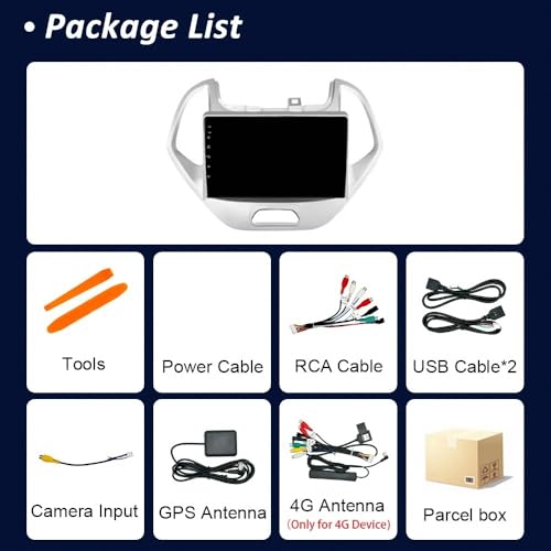 Pantalla Android Auto inalámbrico Ford Figo Ka con Bluetooth manos libres 4 Nuclear 7