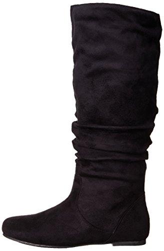 Brinley Co. Womens Regular Size And Wide-Calf Knee-High Slouch Microsuede Boot Black, 8.5 Wide Calf Us #TOP7