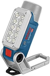 Bosch Professional 12V System GLI 12V-330 cordless construction floodlight (330 lumens, 0.3 kg, two brightness settings, excluding rechargeable batteries and charger, in cardboard box), Blue