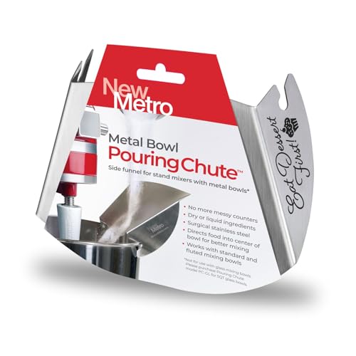 New Metro Design Pouring Chute Stand Mixer Replacement Pouring Shield with Unique Laser Etched Motto, EAT DESSERT FIRST