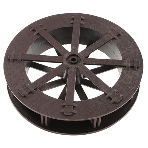 Wasserrad Krippe 26 Toyvian Feng Shui Wasserrad mit Achse Terrakotta-Farbe Miniatur...
