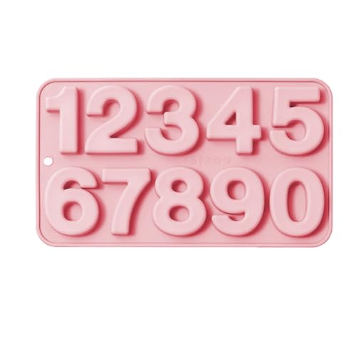 Stampo in silicone con numeri 3D, 0 – 9 (5,6 cm), per sapone, per cioccolato, per dolci, fondente, pastelli