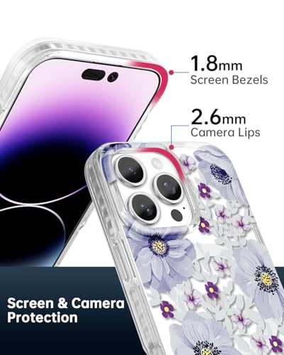 Coque iPhone 16 Pro Max SCORPIFY transparente et violette compatible MagSafe