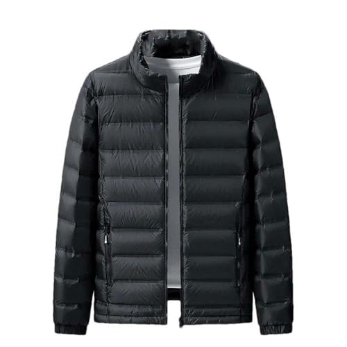 Chaqueta de invierno para hombre abrigo grueso corto acolchado con cremallera y cuello alto