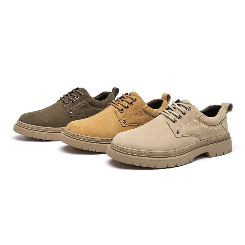 Men's Low-top Lace-up Casual Shoes Fashionable Round-Toe Oxford Shoes Men Comfortable Thick-Soled Non-Slip Shoes for Travel Driving Outdoor4