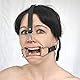 Honeylust - Gemeiner BDSM Mundhaken + Nasenhaken abschließbar - Mundknebel mit Metall-Haken - Bondage SM Sexspielzeug Kopf Geschirr - Fetisch