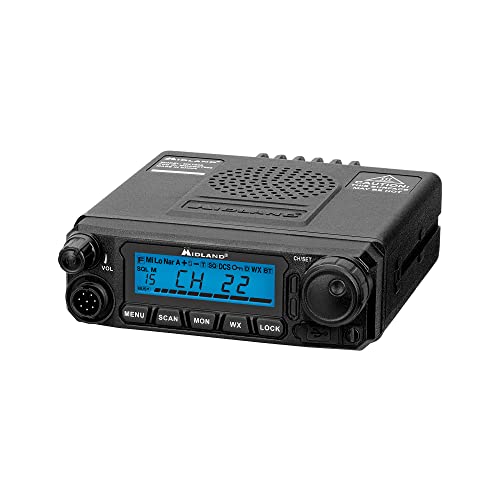 Midland - 50 Watt Gmrs Micromobile Two-Way Radio - 8 Repeater Channels, 142 Privacy Codes, Noaa Weather Scan + Alert - External Magnetic Mount Antenna #TOP3