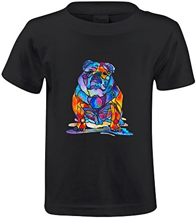 ACUWAU 2016 EngAm Bulldog Child Crew Neck T Shirts Black Apparel