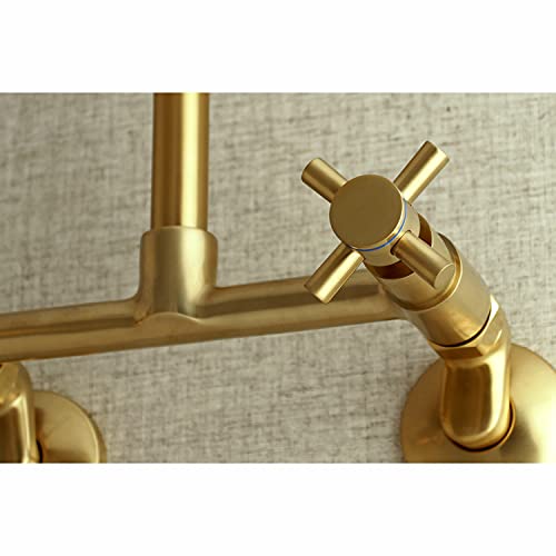 Kingston Brass Concord 8-Inch Adjustable Center Wall Mount Kitchen Faucet, Brushed Brass by Kingston Brass - Image 5
