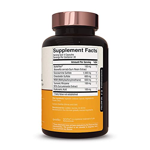 Glucosamine Chondroitin With Msm, Hyaluronic Acid, And More - Movewell By Livewell | Joint Health Supplement #TOP7