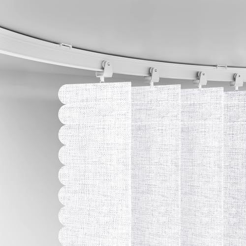 Image of 100% Blackout Room Divider Curtains Screen Partitions, Blackout Sound Reducing Divider Room Panel for Doorway Glass Window Sliding Door Patio(White, W180 x L84, 1 Pack)