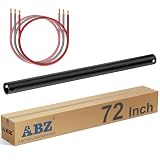 ABZ 72 Inch Ceiling Fan Downrod Accessories with Extended Cord, 6 FT Downrod for Ceiling Fan Not Threaded (Black)