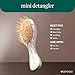 EcoTools Mini Detangler Hairbrush, Brush For Wet Or Dry Hair, Heat Resistant, Mini Hairbrush Gently Detangles & Styles, Travel-Size Paddle Brush, Renewable Bamboo, Vegan & Cruelty-Free, 1 Count