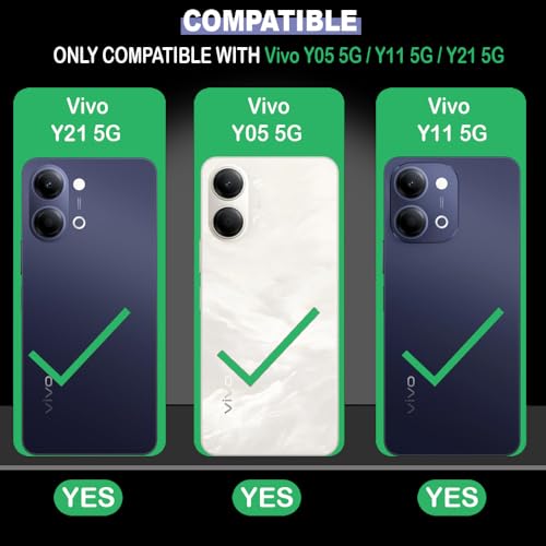 Image of Flip Cover Back Case Compatible with Vivo Y05 5G / Y11 5G / Y21 5G | Premium Leather Finish | Inbuilt Pockets & Stand | Flip Cover Back Case for Vivo Y05 5G / Y11 5G / Y21 5G (Black)