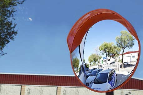 TECNOL URBAN Espejo Convexo de Seguridad para Tráfico, Señalización de Seguridad y Vigilancia, Diámetro 80cm Cover