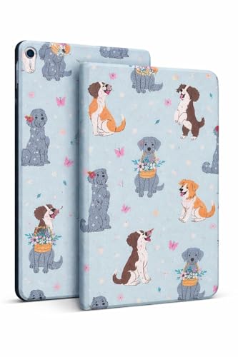 Image of MOCA [Flexible Back] Case for 10.2 inch iPad 9th 8th 7th Generation 10.2 inch iPads 2021 2020 2019 Launch A2603 A2604 A2605 A2270 A2428 A2429 A2430 A2197 A2198 A2200 Flip Cover (Puppies)