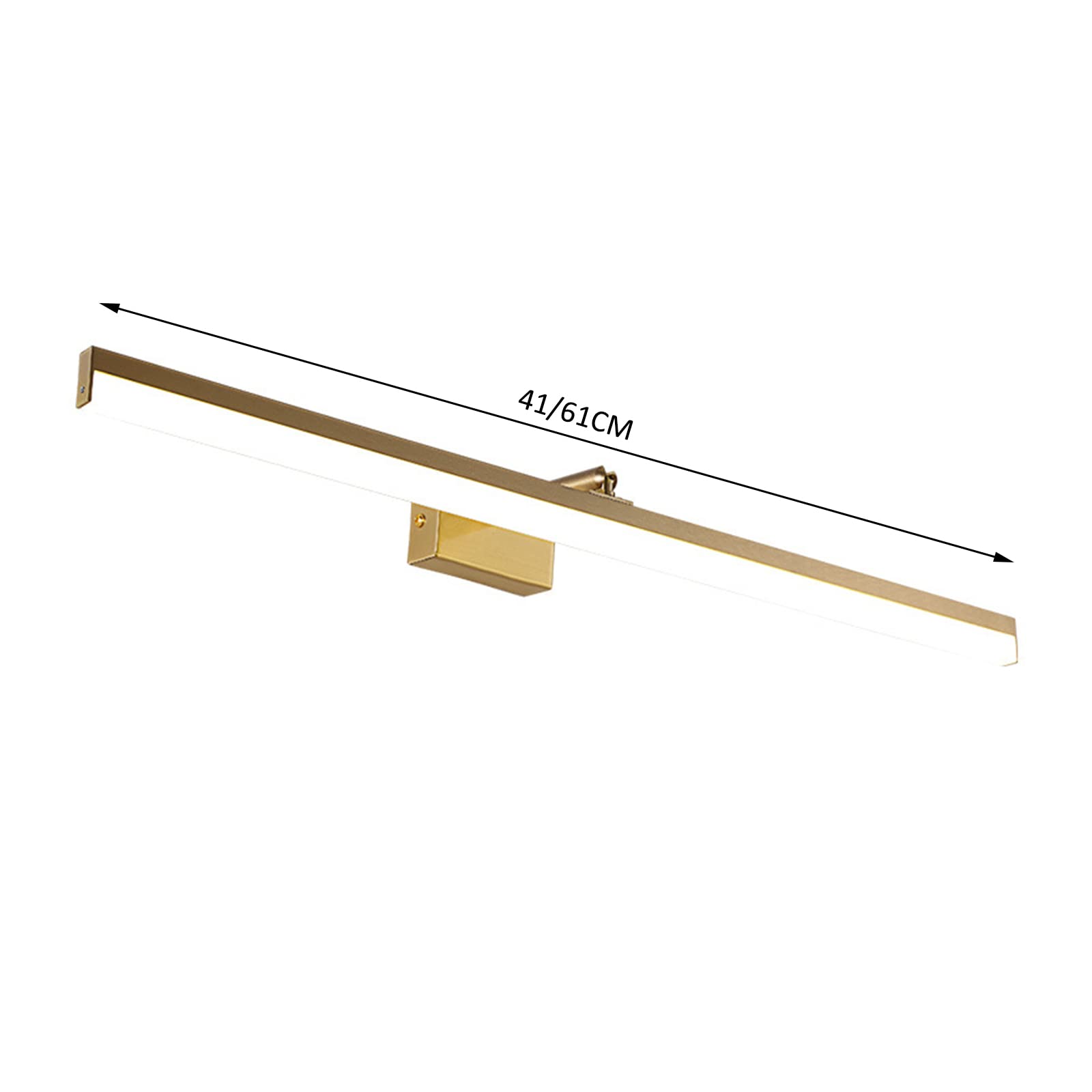 Badezimmer Spiegel Beleuchtung Frontlicht Dekorative Spiegelleuchte Spritzwassergeschützt Wasserdicht Wasserdicht Spiegel Badezimmer Lampe Gold Winkel Einstellbare Spiegel Badleuchte 41cm