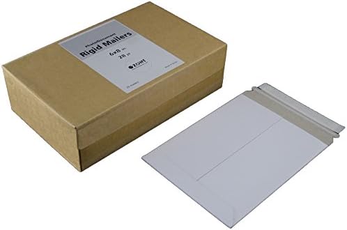 Zont Extra Rigid Mailers Photo Document Mailers Stay Flat Mailers, 28PT, Box of 25 (6 x 8 Inches)