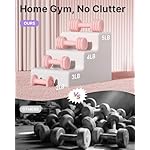 YOTTOY Adjustable Dumbbell Set of 2, 4-in-1 Hand Weights for Women at Home, Compact Free Weights Dumbbells Set with Soft Grip and Base, 2-5 lbs Each for Home Gym - Image 4