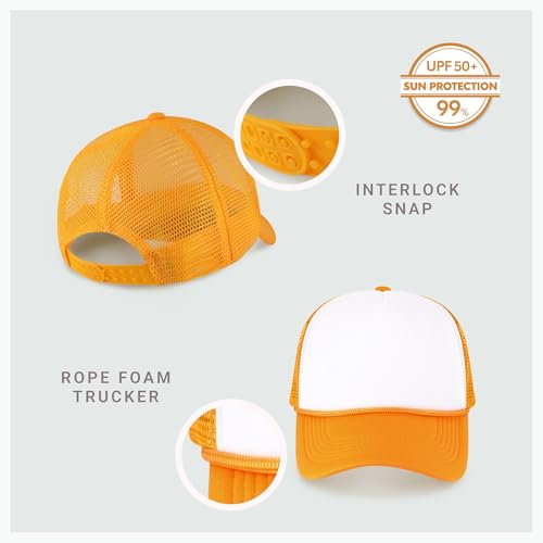 Image of CHOK.LIDS Classic Foam Trucker Hat Summer Mesh Rope Cap Solid Two Toned Blank Hat Mens Womens Adjustable Strap Light Weight