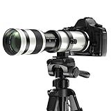Super Teleobiettivo 420-800mm F8.3 Messa a Fuoco Manuale Zoom Lens per Canon EF/EF-S Mount DSLR - Compatibile con EOS Rebel T7/T7i, 5D, 90D, 80D, 7D e altri