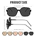 RSQQAV Square Oversized Aviator Sunglasses for Women Men 70s Retro Double Bridge Sun Glasses Fashion UV Protection Shades