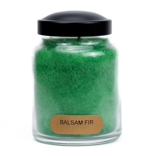 A Cheerful Giver - Balsam Fir Baby Scented Glass Jar Candle (6oz) with Lid & True to Life Fragrance Made in USA