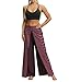 X-xyA Pantalon de Boho décontracté de Femme pour Femmes Split Split Split Harem Flowy Pantalons,By02,L