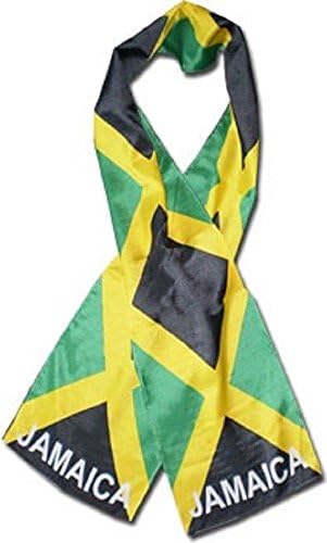 Jamaica Jamaican Country Lightweight Flag Printed Knitted Style Scarf 8″x60″