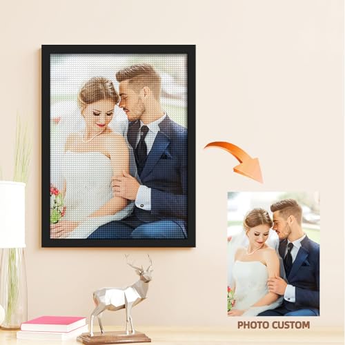 Bemaystar Personalised Diamond Art - Custom Diamond Painting Kits, Create Your Own 5D Diamond Painting for Adults, DIY Full Drill Embroidery Gifts for Home Decor 11.8x11.8inch-30x30cm - Image 6