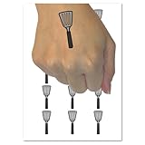 Spatula Kitchen Utensil BBQ Grilling Temporary Tattoo Water Resistant Fake Body Art Set Collection - 54 1' Tattoos (1 Sheet)