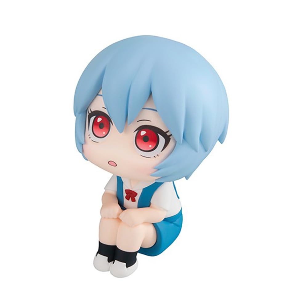 Anjinguang Ayanami Rei Figure Asuka Langley Soryu Action Figure Anime Look Up Mini Figurine 10cm Cute Cartoon Game Statue Desktop Decoration Model Collectible Gifts for Fans
